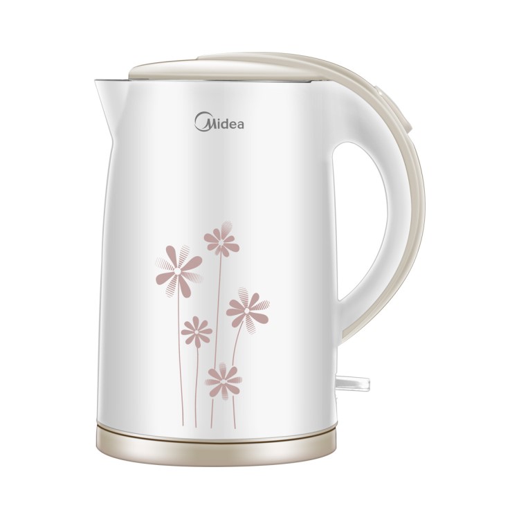 美的電水壺 1.7L 一鍵防塵蓋 可視加熱夜燈 防燙手柄 WH517E2b