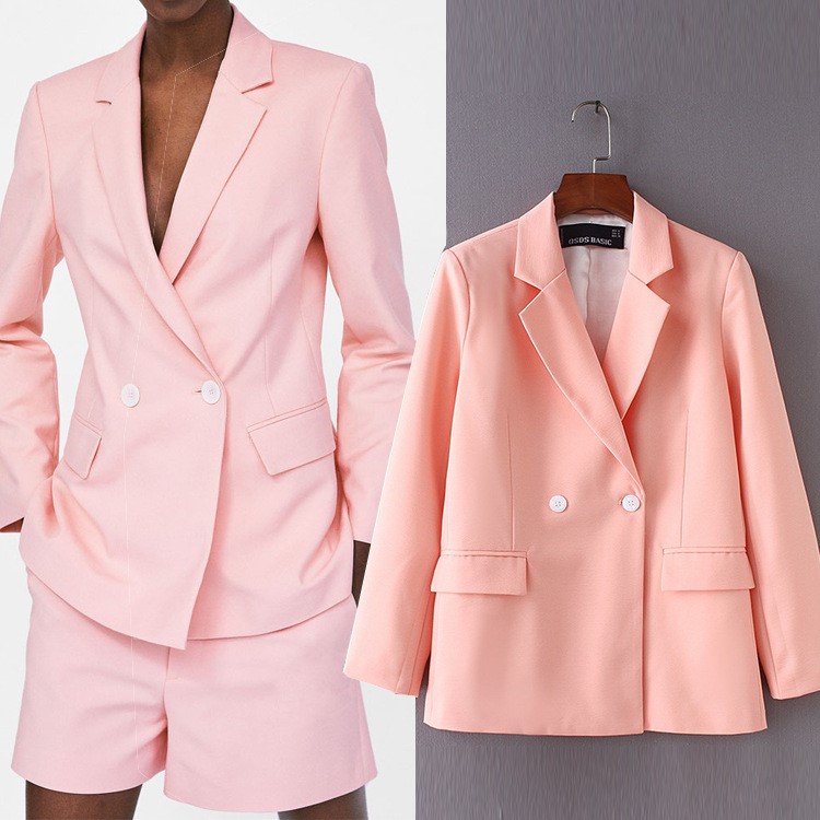 ASDS 春秋季新品 歐美風街頭百搭雙扣女式小西服外套 WWT47184
