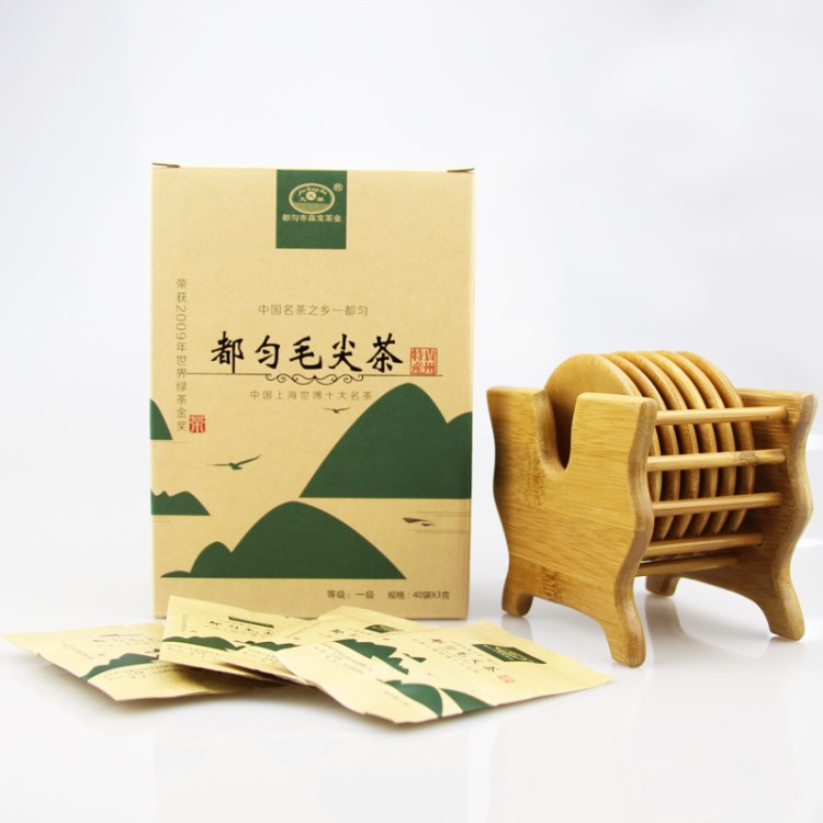 批發(fā)貴州都勻毛尖高山綠茶120g旅游便攜酒店小茶包裝春季一級茶葉