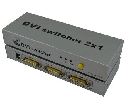 2口DVI智能切换器 dvi2进1出智能共享器 dvi2进1出视频切换器