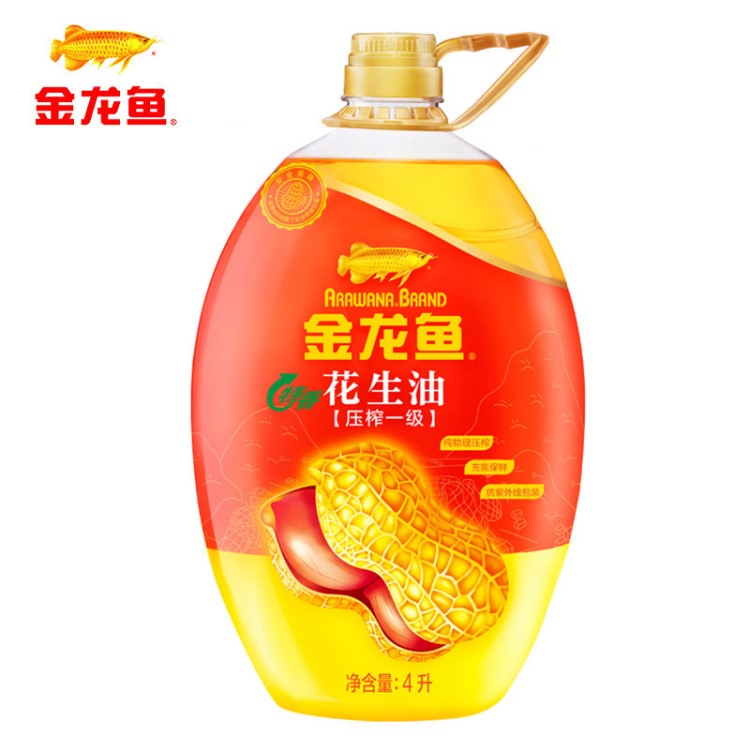 金龍魚特香花生油4L一級壓榨花生油食用油糧油非轉(zhuǎn)基因 包郵 團購