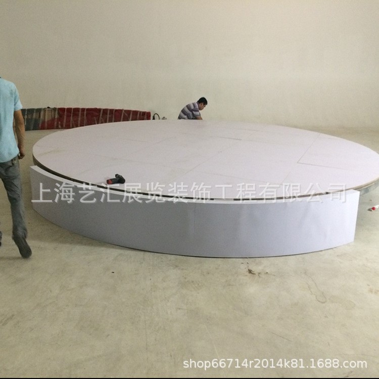 廠家制作車展超薄遙控可調速旋轉圓型地臺租賃