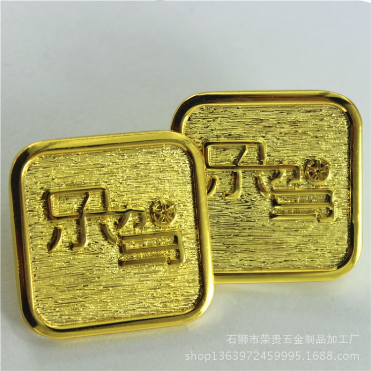 【廠家新品】鋅合金鍍金徽章 環(huán)?；照?浮雕徽章 蝴蝶扣徽章