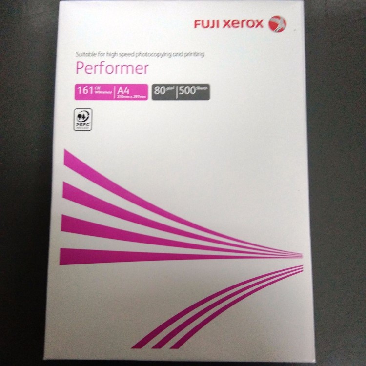 施乐Performer打印复印纸A4 80g原装日本161%白度足张5包/箱