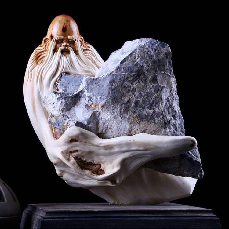 崖柏擺件木雕萬壽無疆達摩觀音彌勒佛坨坨料客廳辦公室工藝品根雕