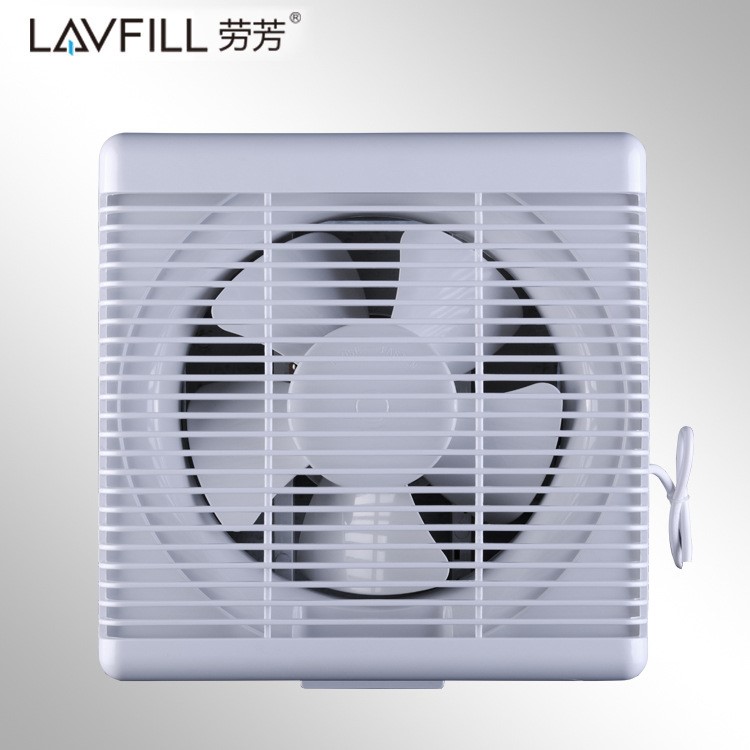 LAVFILL勞芳8寸單向風壓排氣扇百葉窗換氣扇廚房排風強抽風機