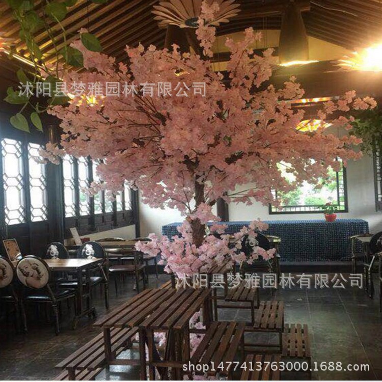 仿真櫻樹假樹大型櫻花樹酒店裝飾桃花樹造型樹舞臺(tái)道具