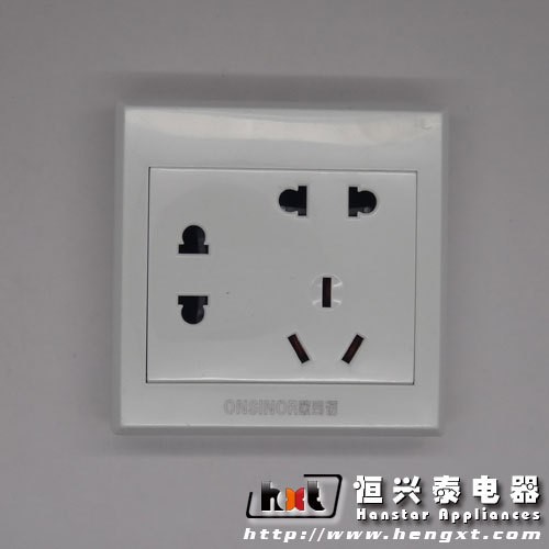 明裝系列7孔86家用電器電工墻壁開關(guān)面板插座 廠家直銷