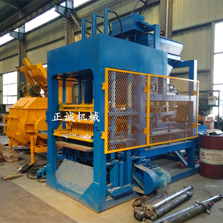 直銷水泥建筑配重塊砌塊成型機(jī) 正誠免燒九孔草坪磚機(jī) 打磚機(jī)