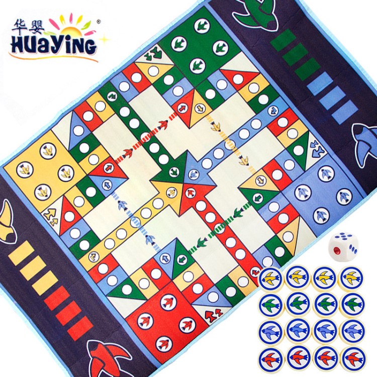 華嬰 寶寶游戲地墊飛行棋地毯 爬行墊游戲墊桌面大號飛行棋 大號