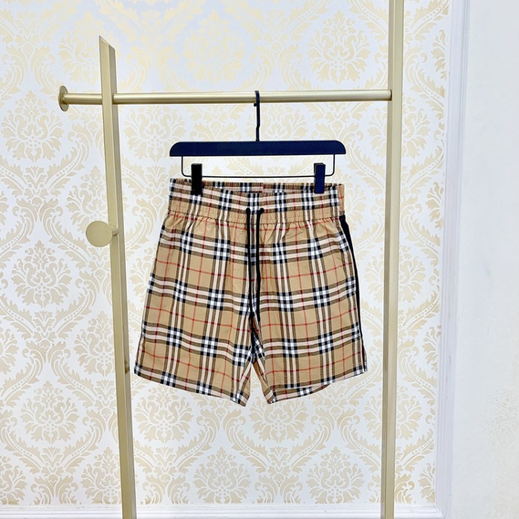 夏季潮牌經典格子巴寶褲女生休閑寬松褲子CP款清涼風格紋女生褲