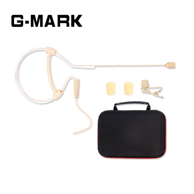 G-MARK 單耳掛頭戴式超輕便話筒耳麥無線腰包專用電容演出麥克風(fēng)