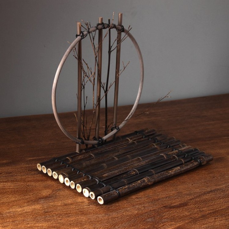 紫竹月圓花器  復古首飾展示道具 壽司店酒店用品批發