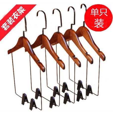 童裝掛套裝的衣架批發(fā)寶寶小號可愛連體架成人服裝店專用實木衣架