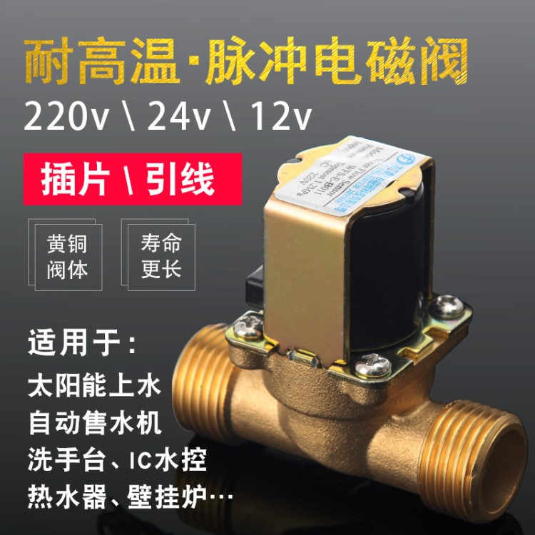 家用太阳能电磁阀水220v智能阀门上水阀水管12V进水进水阀开关