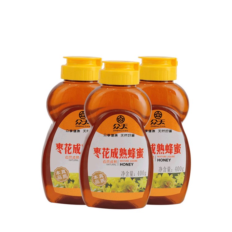 廠家直銷批發(fā)陜西特產(chǎn)眾天棗花成熟蜜陜北棗花蜜400g  一件代發(fā)