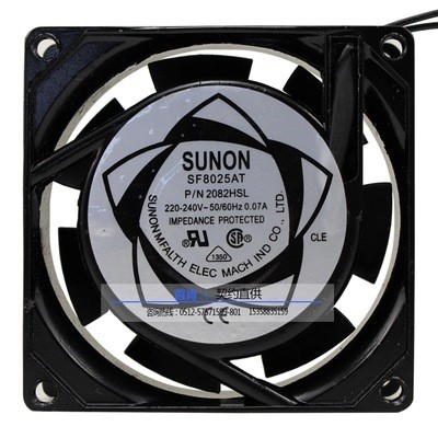 全新SUNON 8CM8厘米8025含油AC220V交流散热风扇SF802T轴流风机