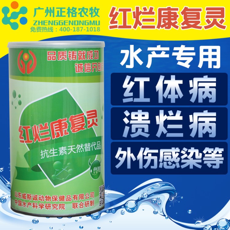 紅爛康復靈非藥品無殘留水產養殖藥利福魚康魚藥爛身尾爛鰓腐皮病