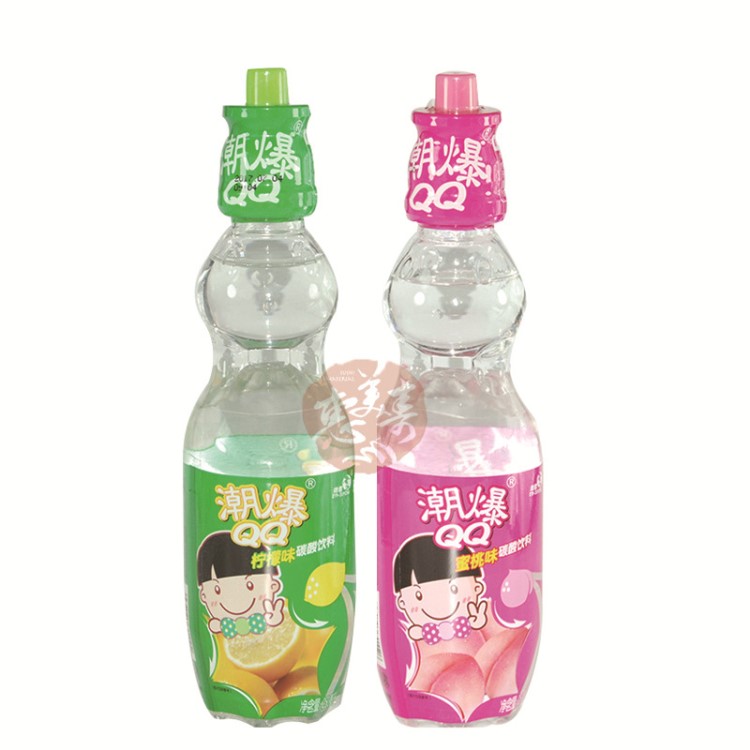 小櫻桃波子汽水 彈珠碳酸飲料 檸檬水蜜桃口味 潮爆汽水 250ml