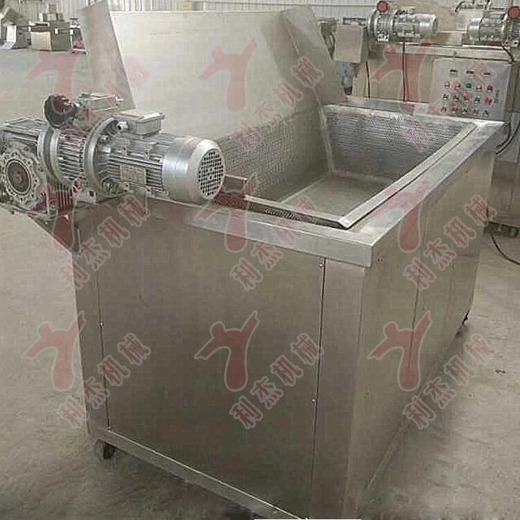 半自動油炸鍋/利杰半自動毛毛魚油炸鍋/手動出料節(jié)能油炸機(jī)
