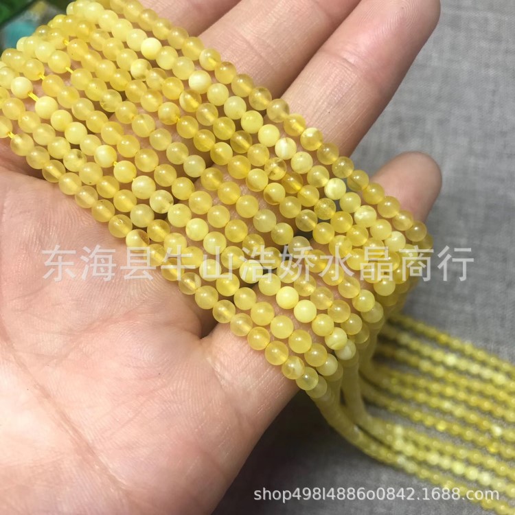 批發(fā) 天然無優(yōu)化蜜蠟圓珠長鏈半成品  DIY手工制作飾品配件