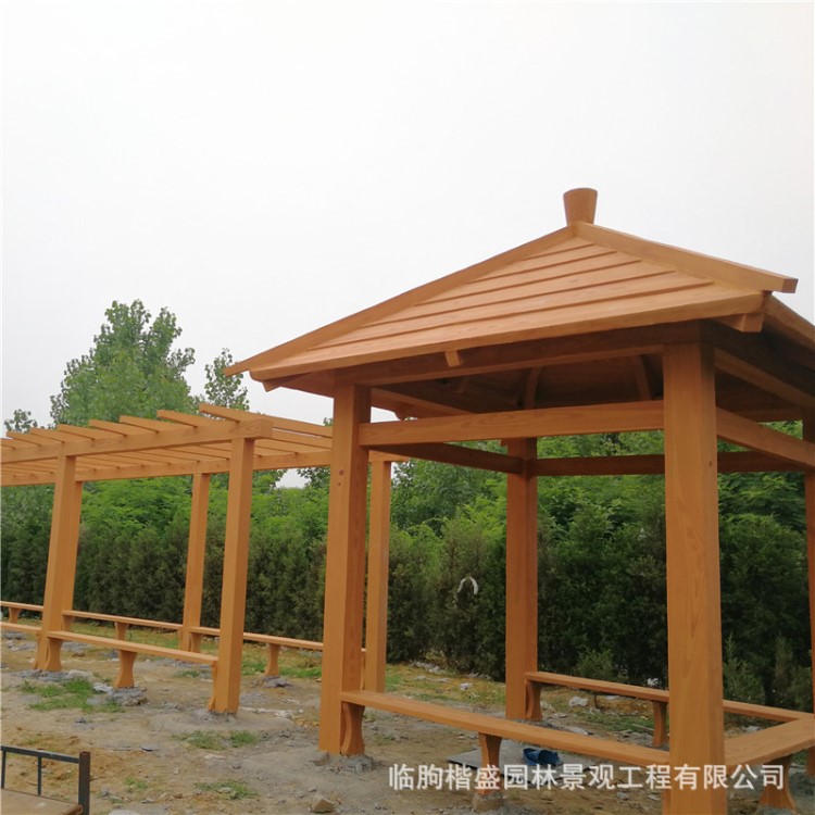 定制木塑廊架 戶外涼亭連廊 公園景觀風(fēng)雨長(zhǎng)廊 生態(tài)木廊架