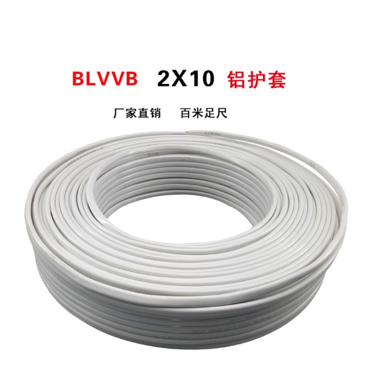 批發(fā) 電線電纜  國(guó)標(biāo)兩芯鋁芯線 BLVVB2*10平方鋁護(hù)套 國(guó)標(biāo)100米