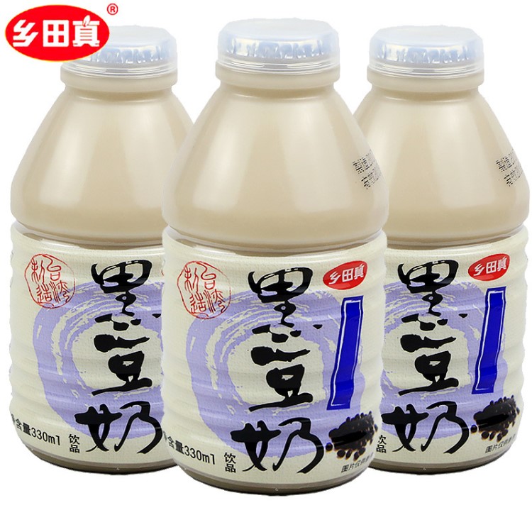 臺(tái)灣鄉(xiāng)田真黑豆奶330ml學(xué)生早餐奶豆?jié){飲品代餐飲料