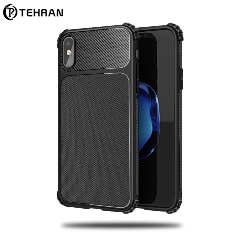 新款適用iphonexs max手機殼四角防摔磨砂tpu蘋果7軟8plus保護套6