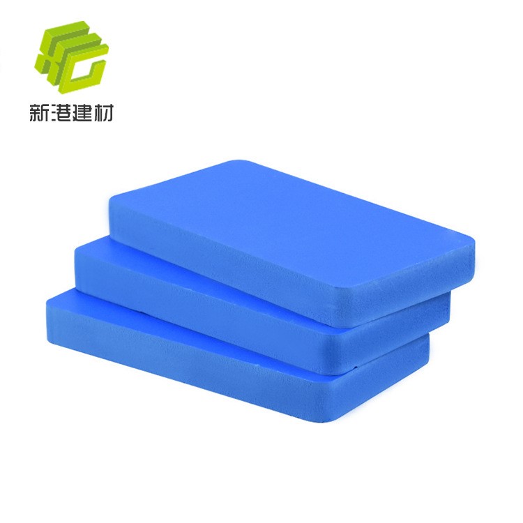 廠家供應高密度3mm藍色無鉛磨砂結皮PVC板材安迪板做貨架裝飾品