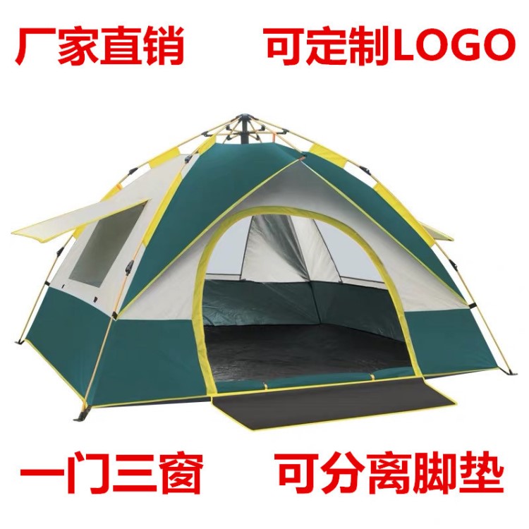 尋路客春季戶外防風防雨3秒速開液壓雙層帳篷3-4自動雙人批發定制