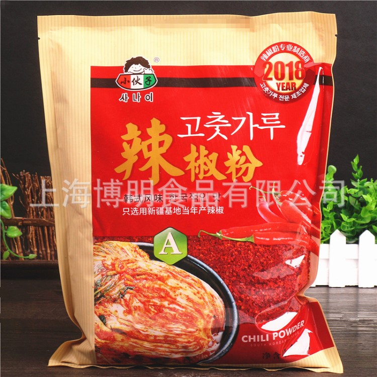 小伙子粗辣椒粉1000g 韓國腌制泡菜辣白菜調(diào)料燒烤涼拌菜用辣椒面