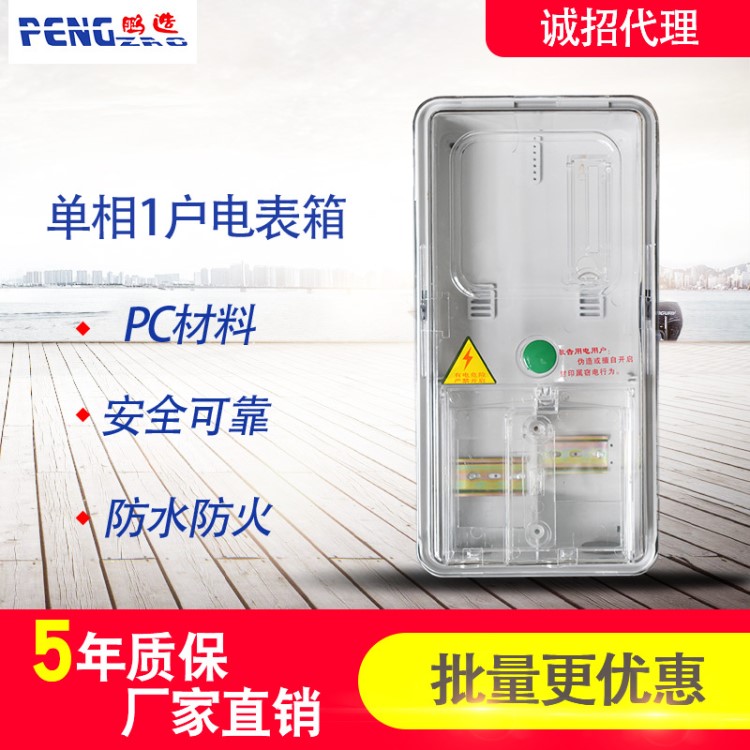 家用電表箱 單相1戶透明塑料電表箱 預(yù)付費插卡電表箱 塑料電表箱