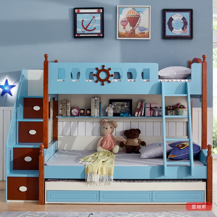 厂家直销板式高低床儿童公主男孩女孩上下床子母床上下铺组合式床