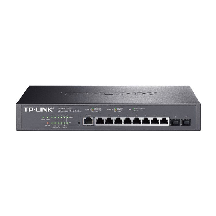 TP-LINK TL-SG5210PE 全千兆PoE交換機 Web三層網(wǎng)管型 AP監(jiān)控專用