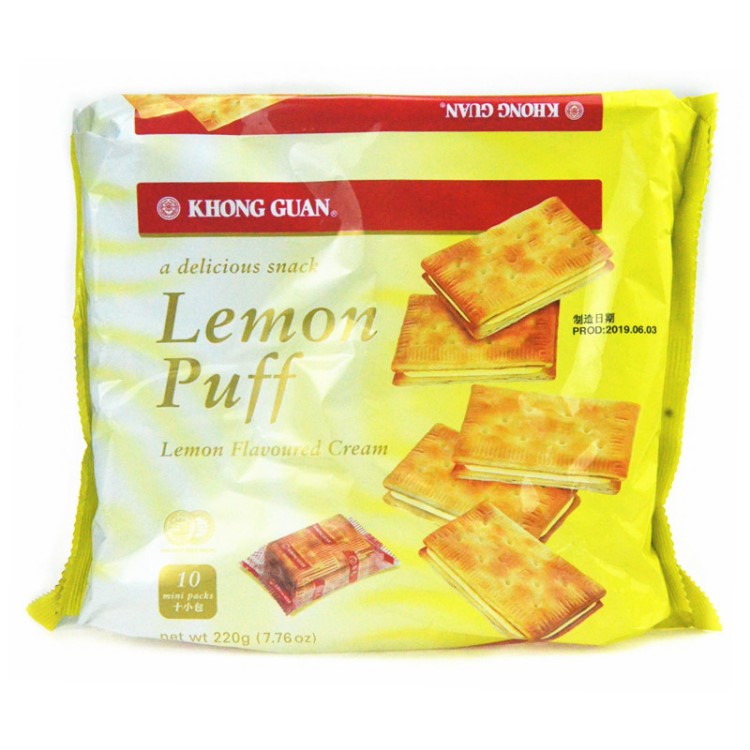 新加坡食品/特產 KHONG GUAN 康元檸檬夾心餅干260g 老品牌老味道