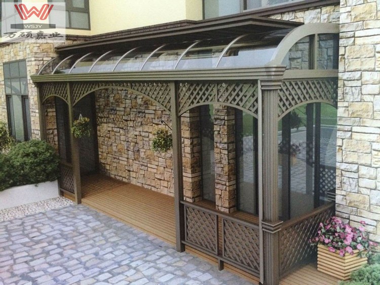 北京朝阳楼顶阳台挡雨棚铝合金户外遮阳棚 露台天台遮雨篷制作