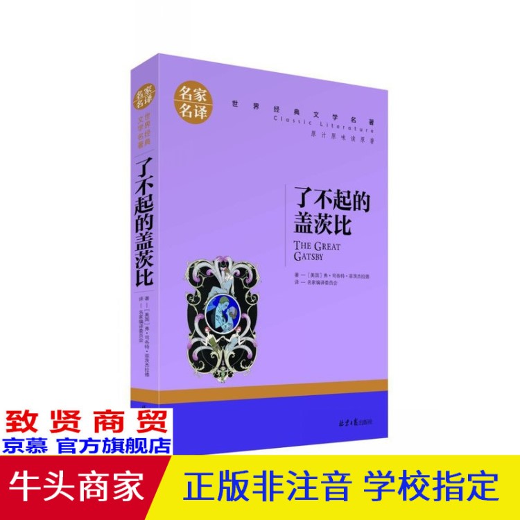 名家名譯正版 了不起的蓋茨比中小學(xué)課外書必讀一件代發(fā)圖書批發(fā)