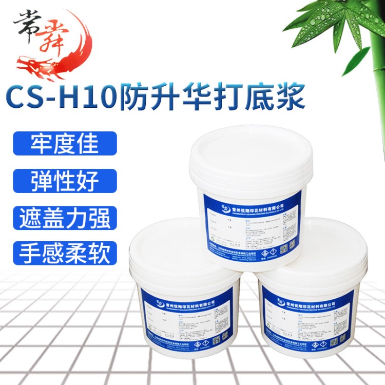 廠家直銷化纖布料膠漿 CS-H10防升華打底漿 灰色防升華打底漿