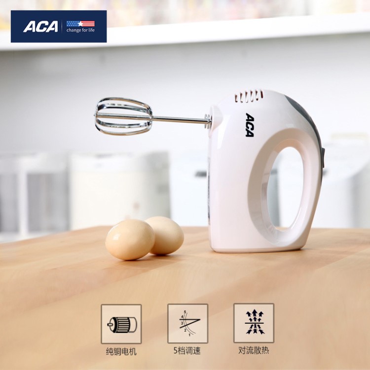 ACA/北美電器 AHM-P12手持?jǐn)嚢杵麟妱?dòng)打蛋器打發(fā)奶油蛋糕