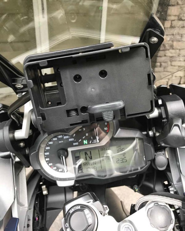 摩托車寶/馬R1200GS水鳥ADV改裝手機導航支架手機座USB佳明觸點接