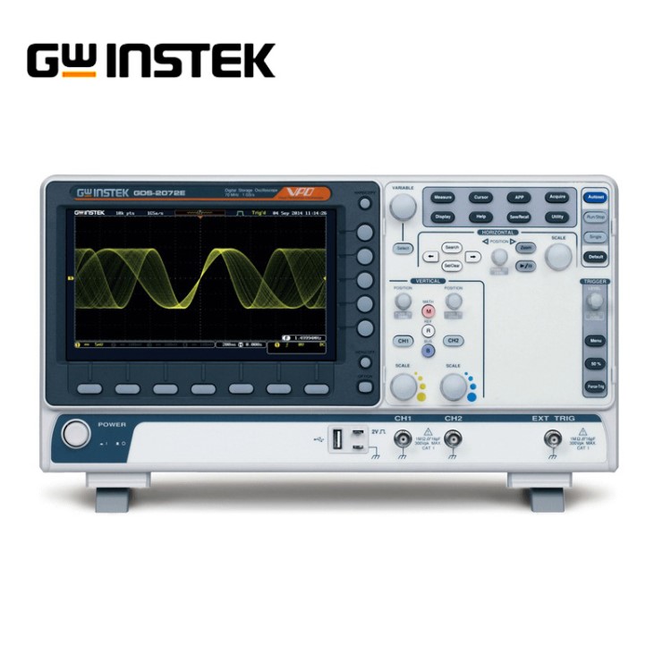 固纬MSO2000系列70M带宽双通道混合信号示波器MSO-2072E