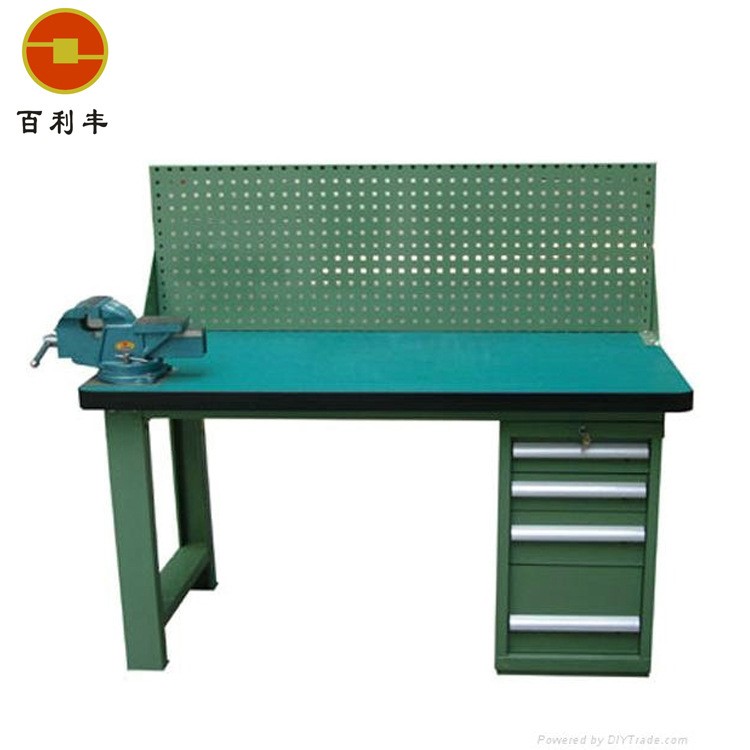 定做鉗工工作臺(tái) 帶掛板工作臺(tái) 光明車(chē)間工作臺(tái)