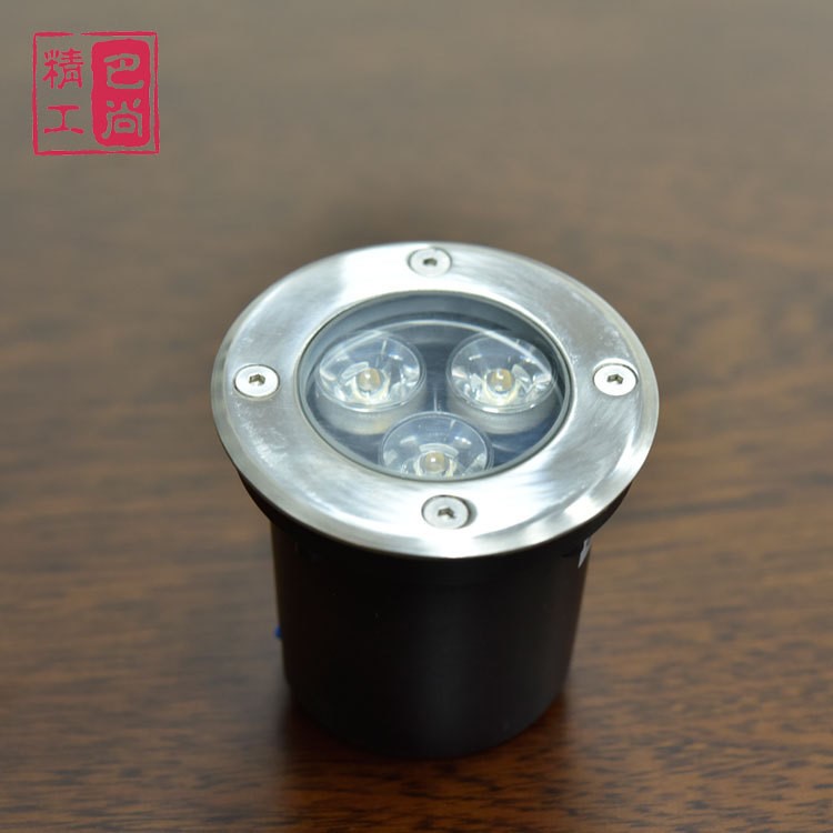 廠家戶外6w不銹鋼防水ip68圓形埋地?zé)裘餮bCOB大功率led地埋燈3W