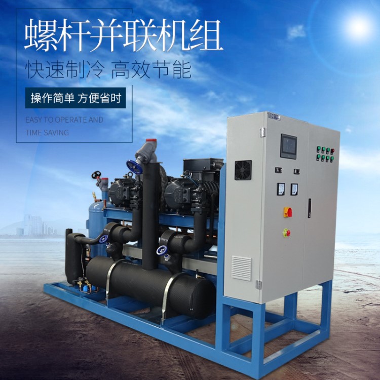 高溫螺桿并聯(lián)壓縮機(jī) 比澤爾螺桿四并聯(lián)壓縮機(jī)組