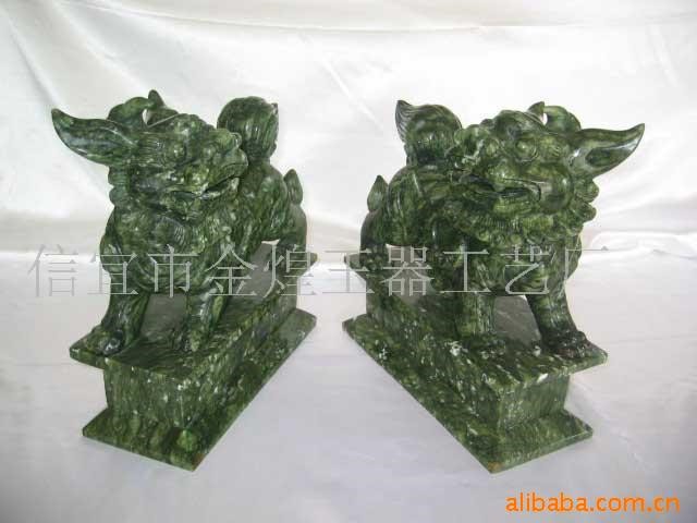 供應(yīng)玉雕工藝品(風(fēng)水用品--招財南玉貔貅) 家具商業(yè)兩用 玉石擺件