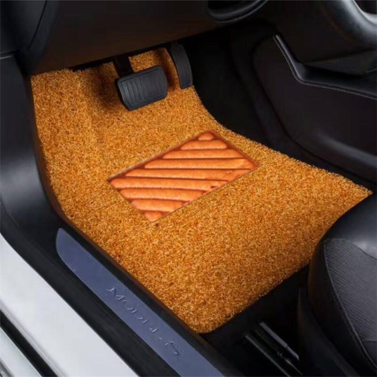廠家批發(fā)汽車通用水晶絲圈腳墊 環(huán)保無味透明熱熔可裁剪絲圈腳墊