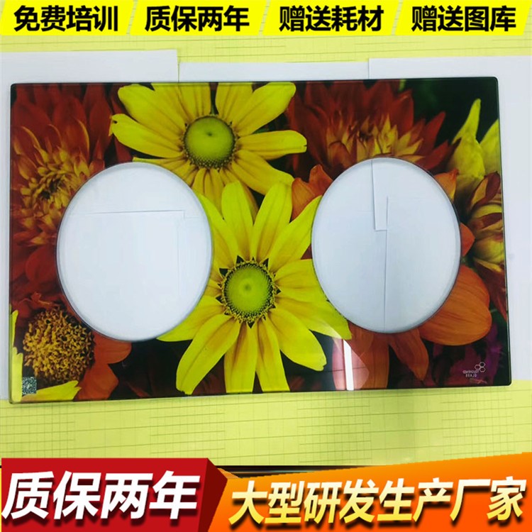 理光G5體重秤玻璃面板數(shù)碼印刷機 鋼化玻璃電器產品面板UV噴繪機