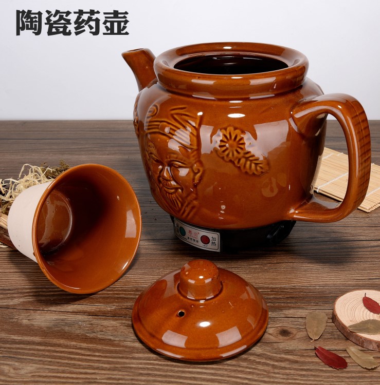 廠家批發 3L老人頭藥壺全自動壺李時珍養生壺藥店煎藥壺黑養神壺