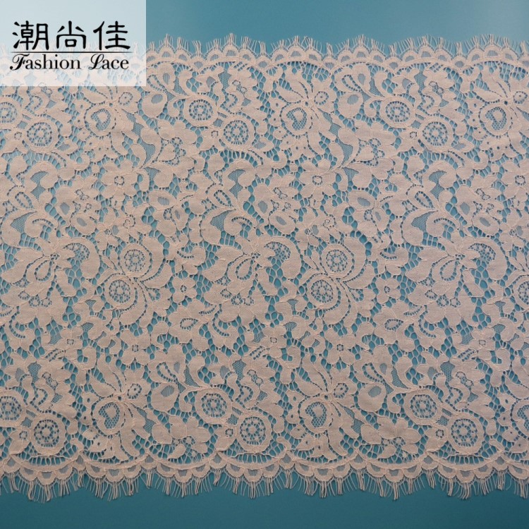 廠家直銷(xiāo)41cm蕾絲花邊 鉤針花邊 睫毛蕾絲花邊 女裝婚紗睫毛花邊